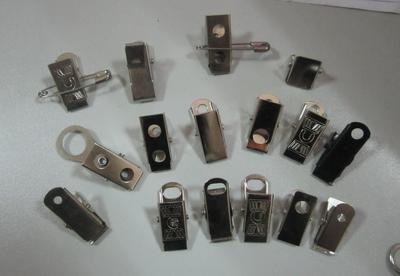 【廠家批發各款廠牌夾,別針廠夾,四吼別針廠夾,光面廠夾】 -